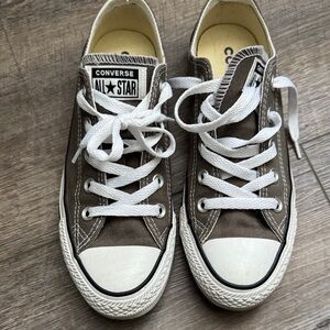 Converse Women’s Low Top Chuck Taylor Sneakers - Brown with White